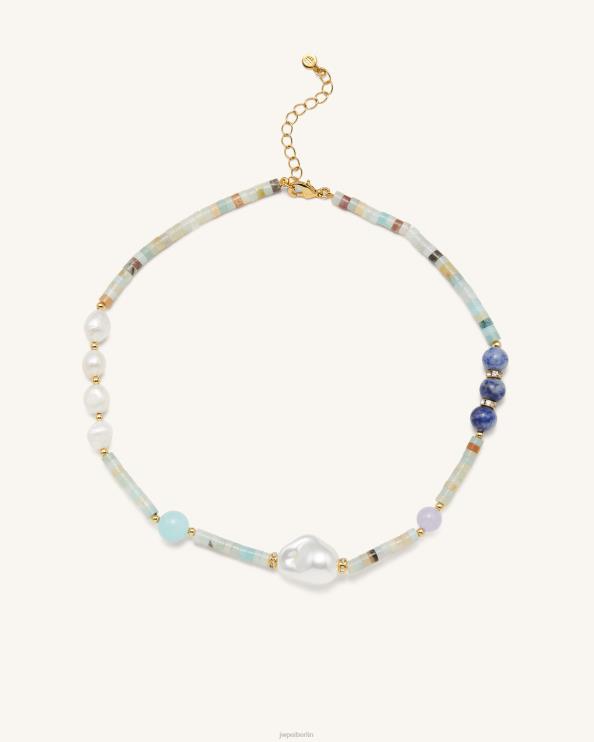 Amazonit JW PEI Halskette mit mehreren Perlen 400P6404